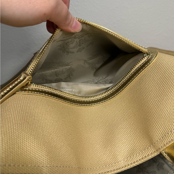 Brighton My Flat In London Royceton Jeweled Gold Shoulder Tote Bag - Picture 11 of 12